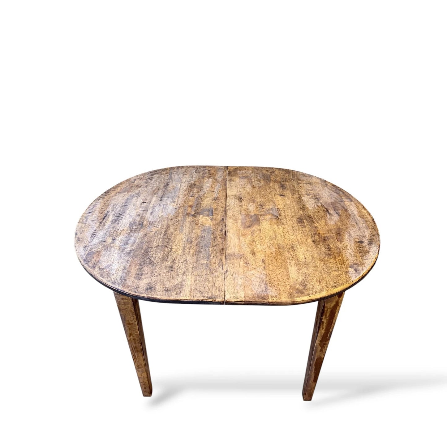 Rustic Distressed Extending Dining Table | Vintage Farmhouse Drop-Leaf Table