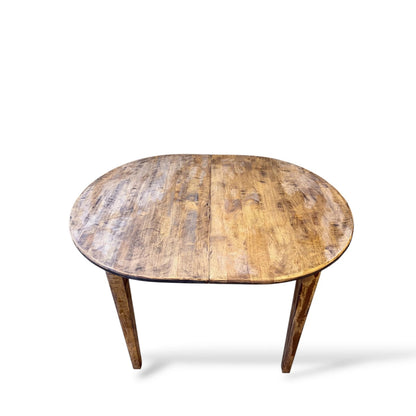 Rustic Distressed Extending Dining Table | Vintage Farmhouse Drop-Leaf Table
