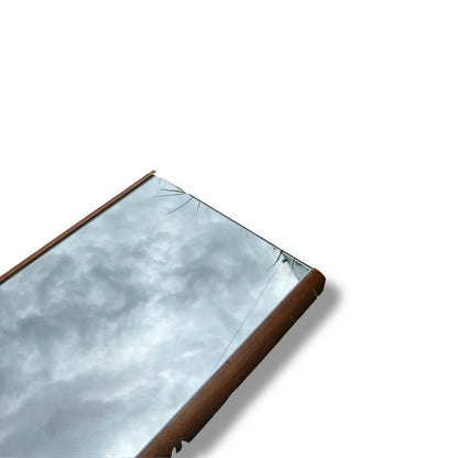 Mid Century Teak Mirror - Danish Rectangular Wall Mounted Vintage Mirror