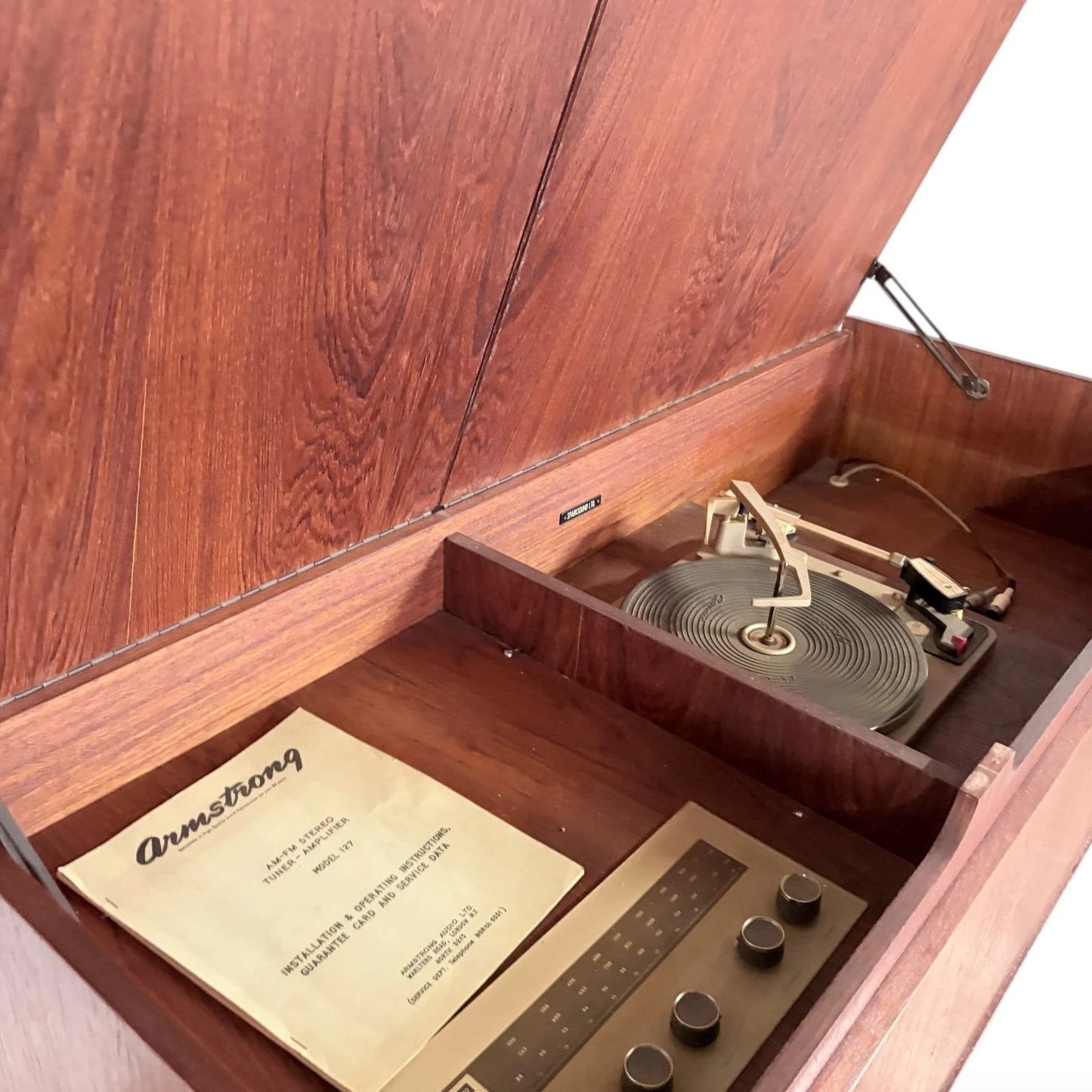 Mid-Century Armstrong Radiogram with Tandberg Speakers – Teak Cabinet by Sparksound Ltd