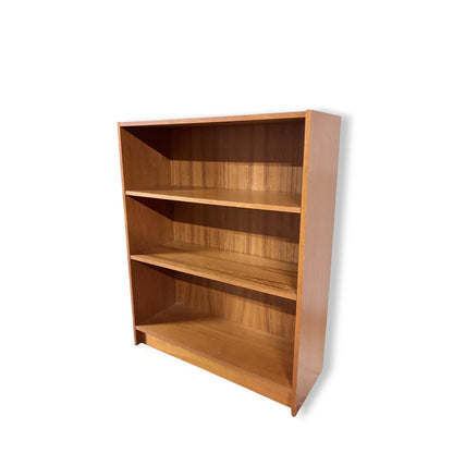 Mid Century Bookcase - Vintage Teak Wood Storage Unit | Compact Three Shelf Design — view 9