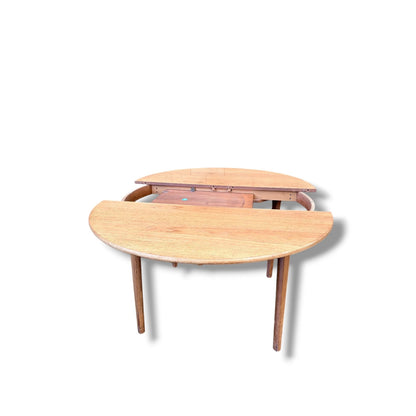 Nathan Round Extending Dining Table with Chairs – Mid-Century Teak Dining Set