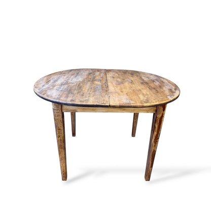 Rustic Distressed Extending Dining Table | Vintage Farmhouse Drop-Leaf Table