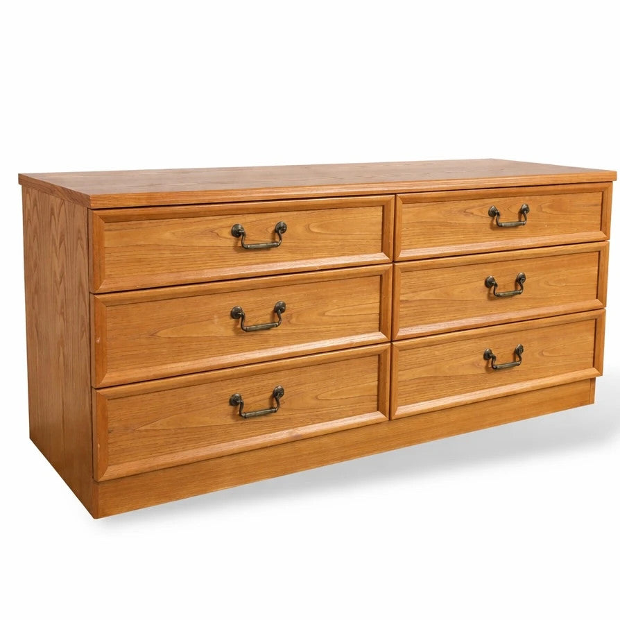 Vintage G Plan Oak Low Chest of Drawers Sideboard Storage Cabinet