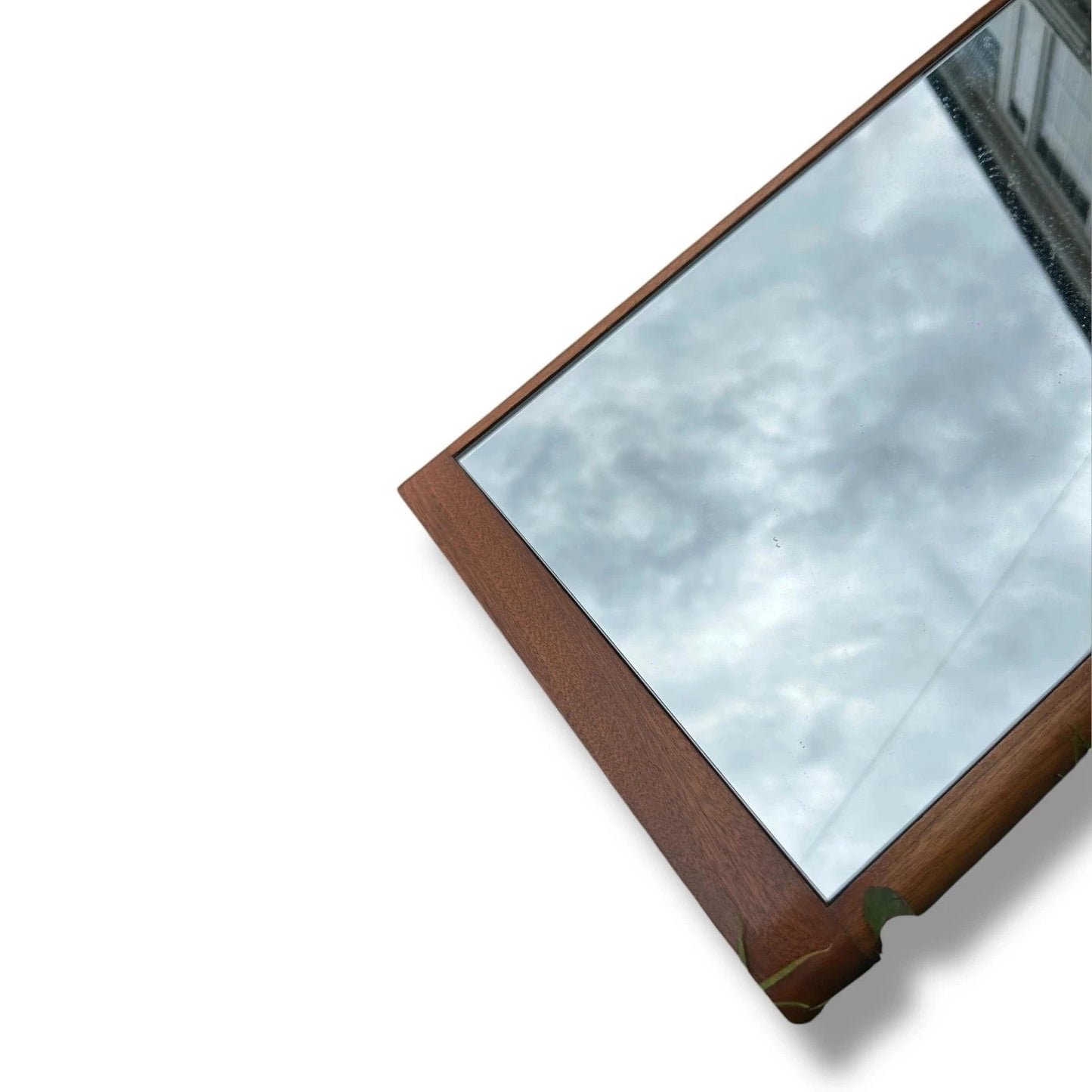 Mid Century Teak Mirror - Danish Rectangular Wall Mounted Vintage Mirror