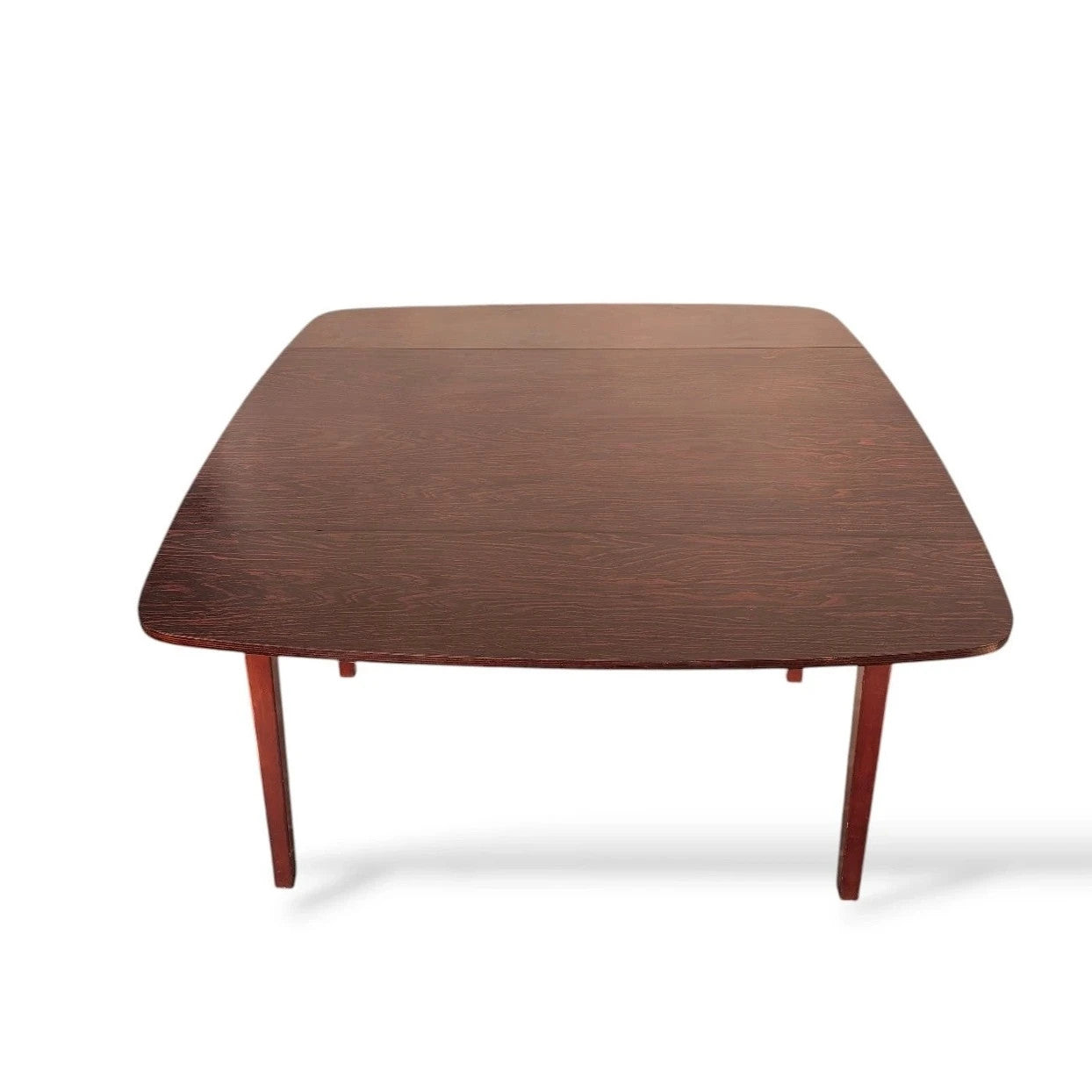 Mid Century Schreiber Rosewood Effect Formica Drop Leaf Dining Table