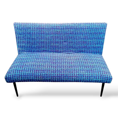 Mid-Century Sofa with Footstool – 1950s Modernist Two-Seater