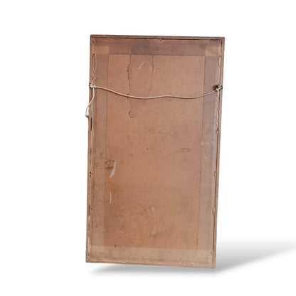 Framed Oriental Rooster Painting – Vintage Ink Wash Art on Silk