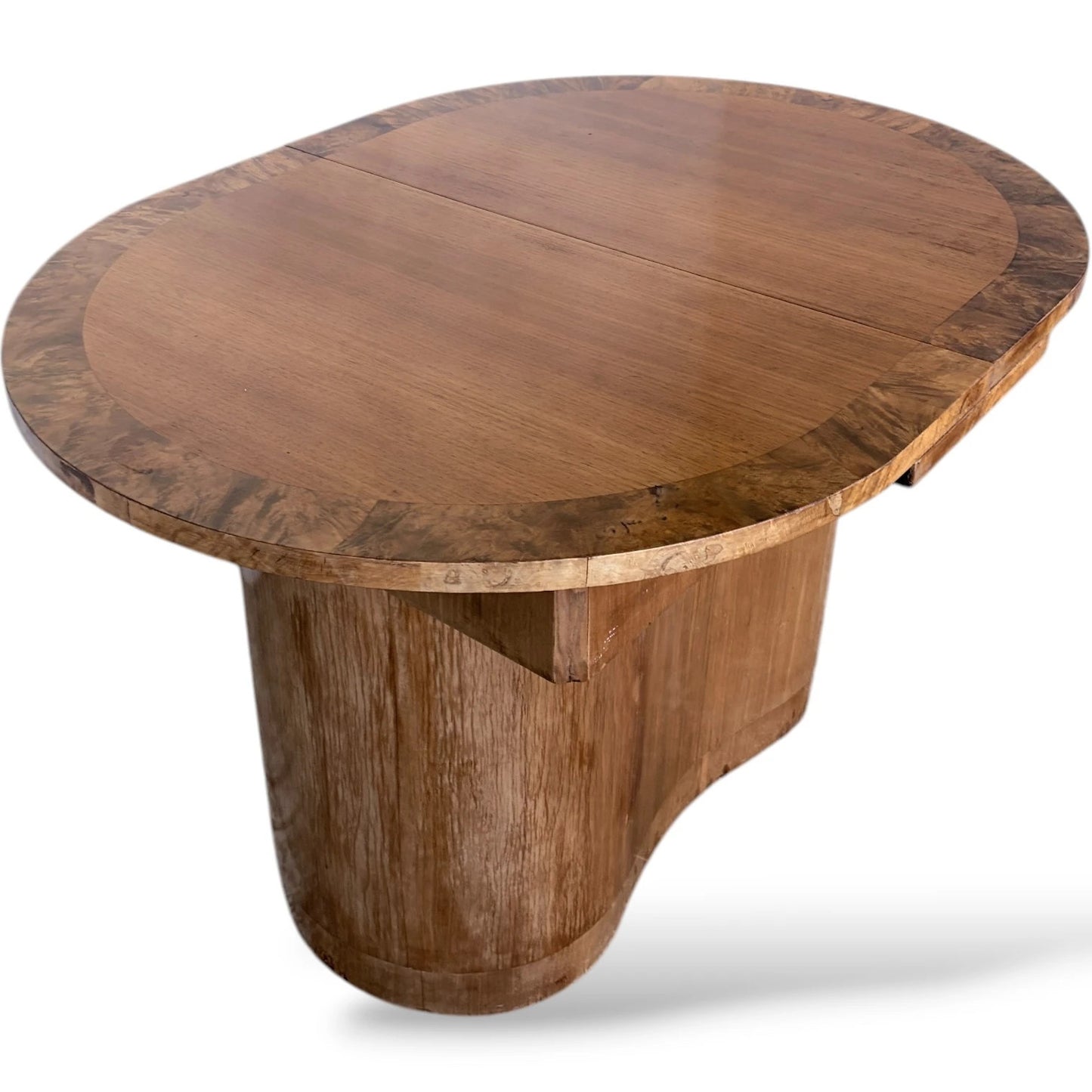 Art Deco Dining Table – Walnut Extending Table with Sculptural Pedestal Base