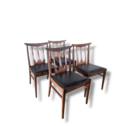 G Plan Brasilia Chairs - Set of 4 Vintage Teak Dining Chairs with Black Vinyl Upholstery — view 9