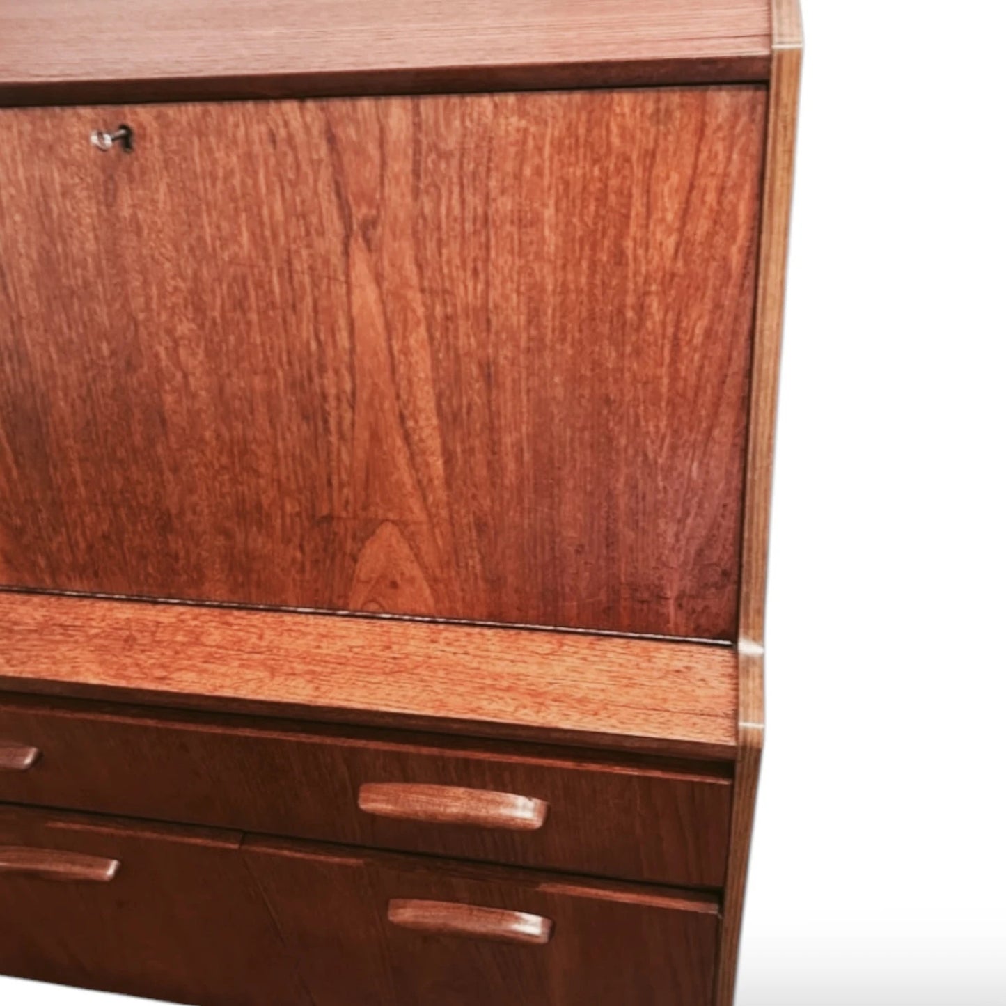 Mid-Century Austinsuite Secretary Bureau – Teak Writing Desk & Storage Cabinet