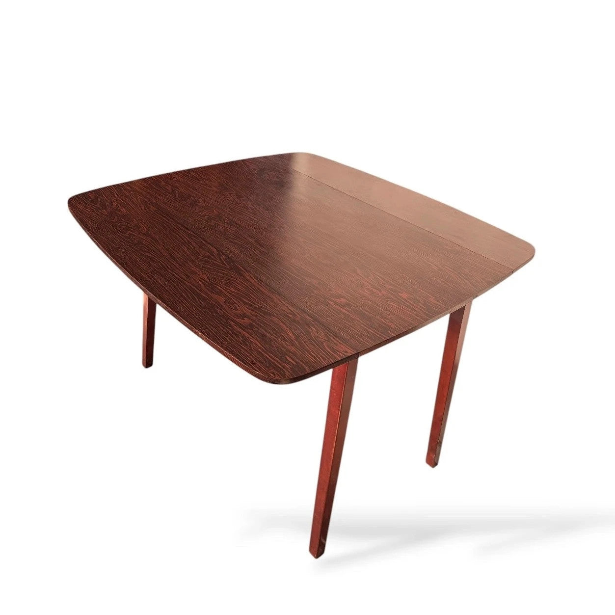 Mid Century Schreiber Rosewood Effect Formica Drop Leaf Dining Table