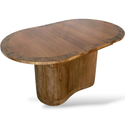 Art Deco Dining Table – Walnut Extending Table with Sculptural Pedestal Base