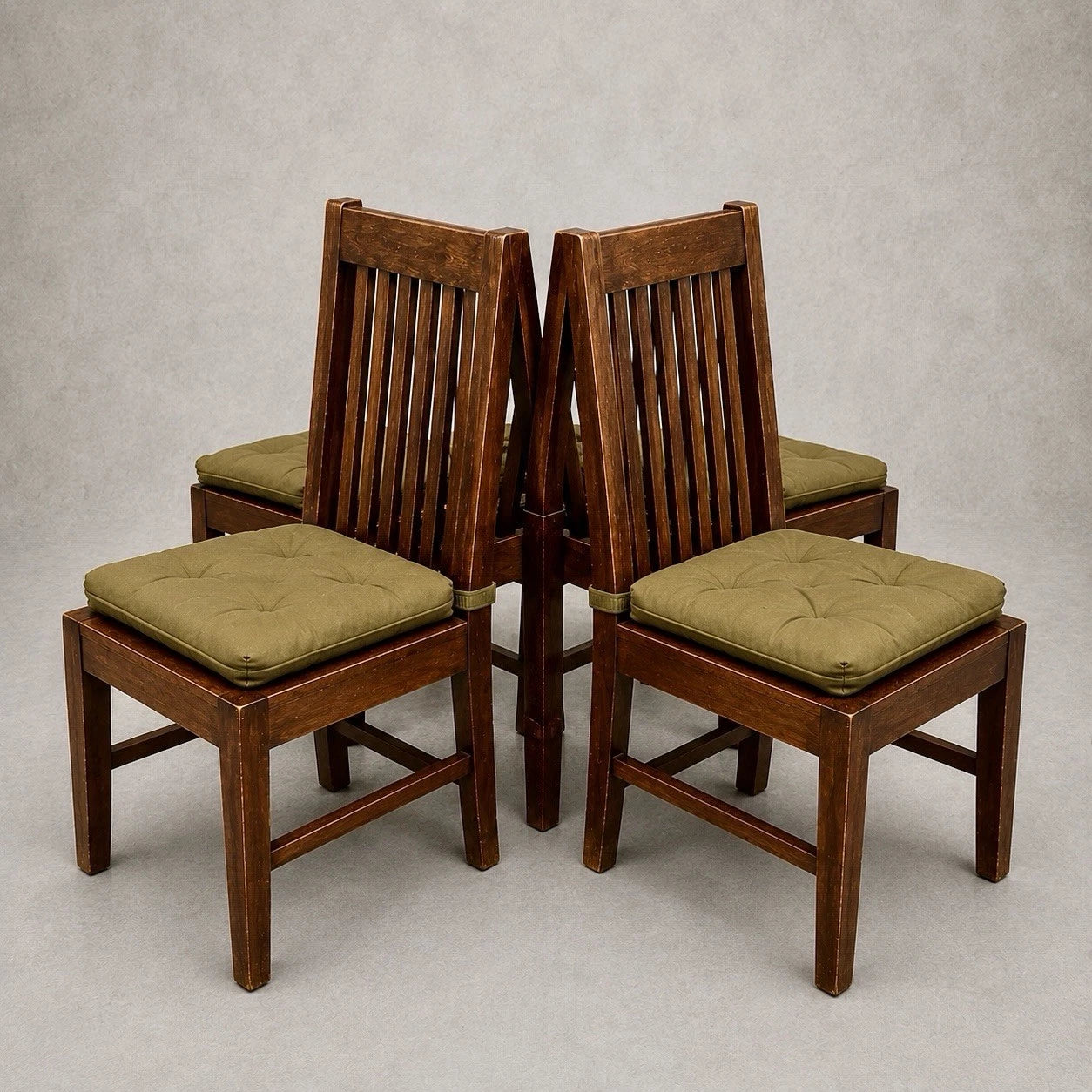 Mango wood dining chairs – angled view
