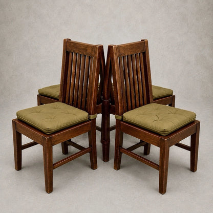 Mango wood dining chairs – angled view