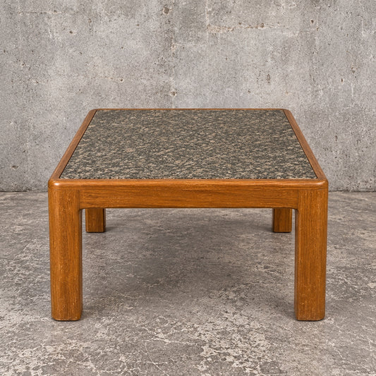 Mid-century Danish teak and granite stone coffee table – photograph 1