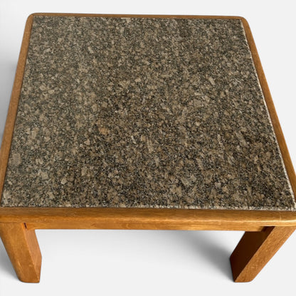 Mid-century Danish teak and granite stone coffee table – photograph 3