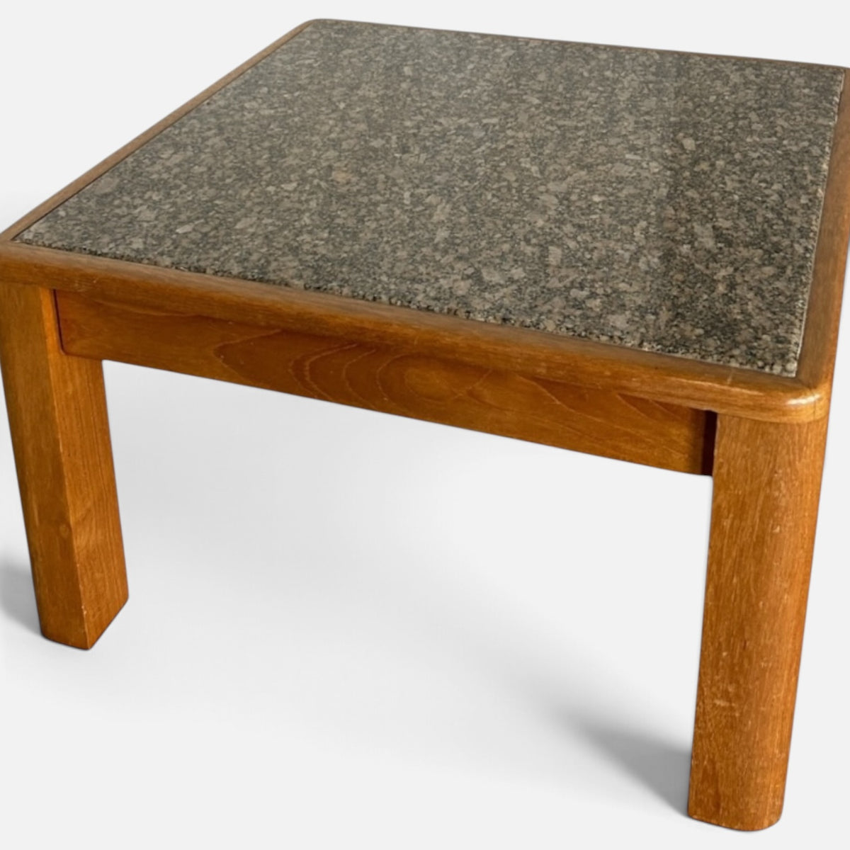 Mid-century Danish teak and granite stone coffee table – photograph 4