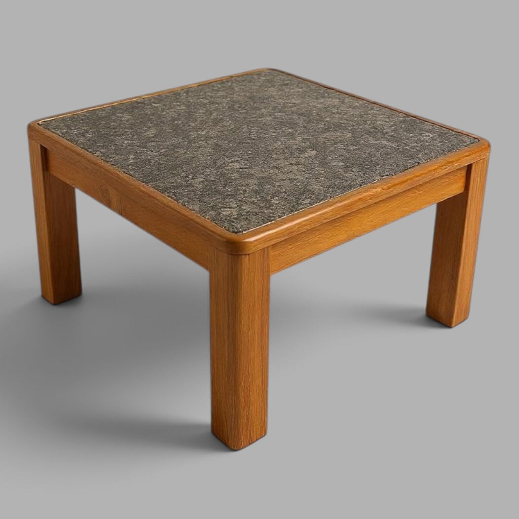 Mid-century Danish teak and granite stone coffee table – photograph 7