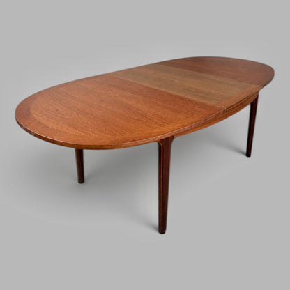 Nathan mid-century teak oval extending dining table – photo 2