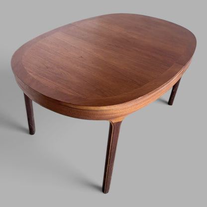Nathan mid-century teak oval extending dining table – photo 5
