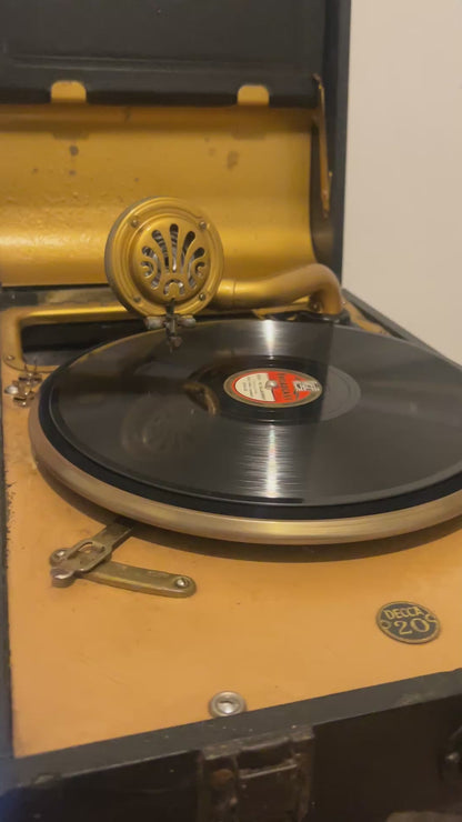 Vintage 1930s Salon Decca 20 Gramophone Record Player