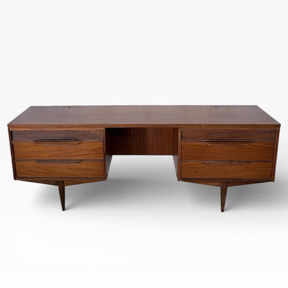 Mid Century White & Newton Low Teak Desk | Vintage British Modernist Furniture – original photograph 9