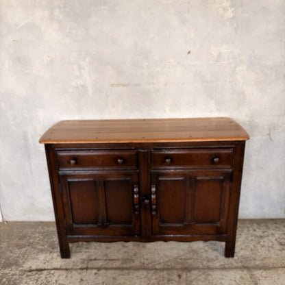Ercol Old Colonial Elm-Top Sideboard – Two Drawers & Cupboard – view 11
