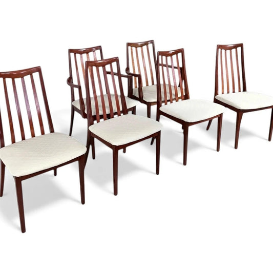 Set of Six G Plan Mahogany High-Back Dining Chairs – original photograph 1