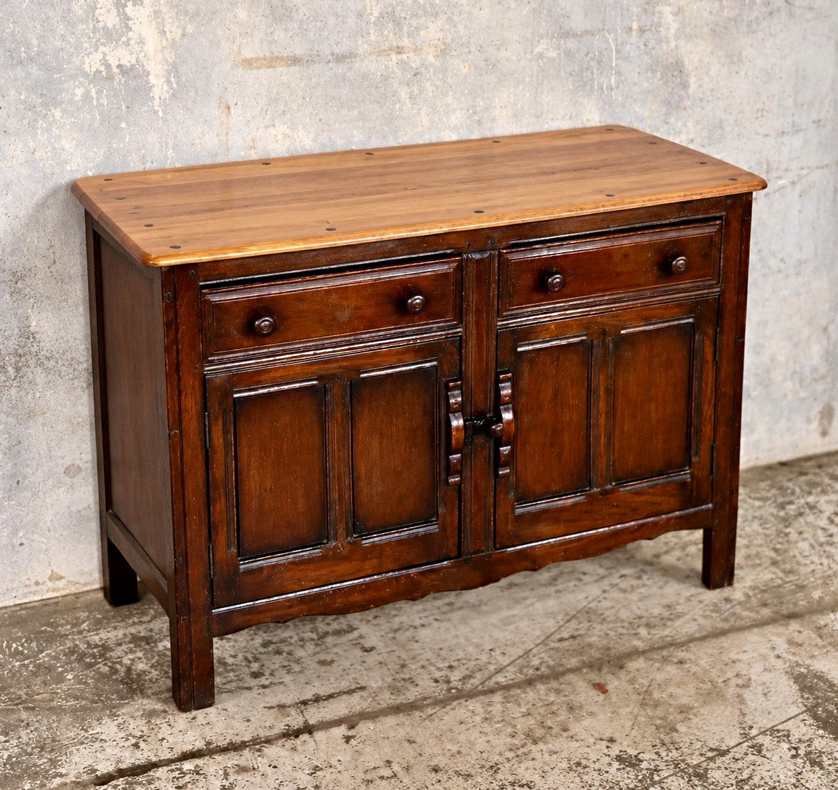 Ercol Old Colonial Elm-Top Sideboard – Two Drawers & Cupboard – view 1