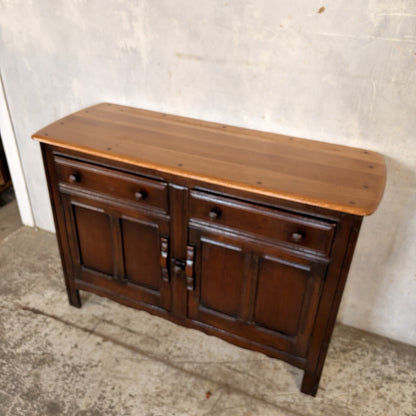 Ercol Old Colonial Elm-Top Sideboard – Two Drawers & Cupboard – view 8