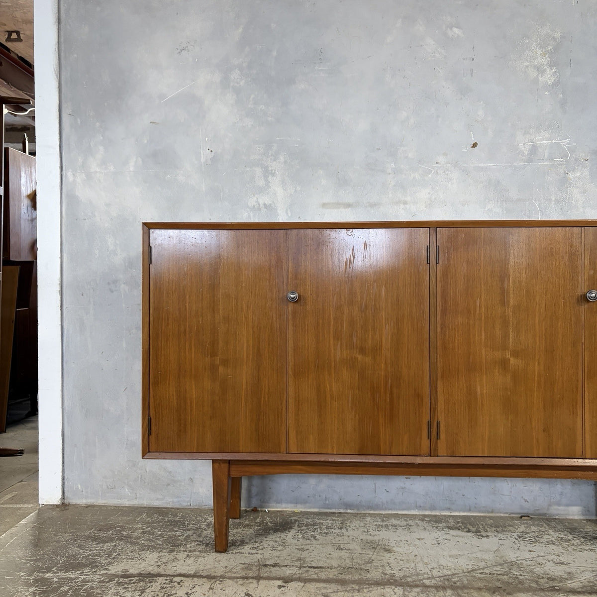 Mid Century Walnut-Finish Slim Sideboard – Gordon Russell Attributed – original photograph 3