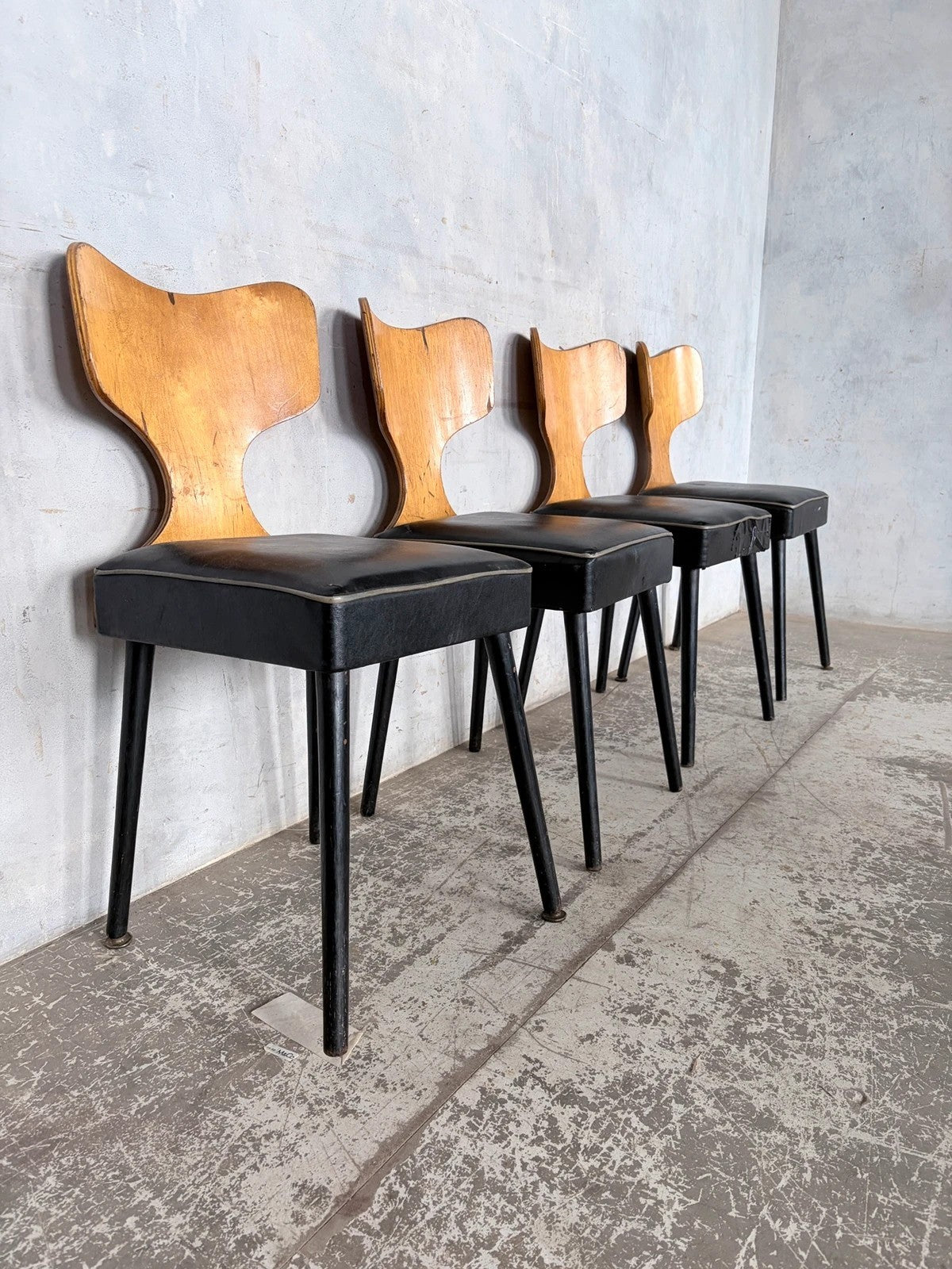 Harold Fieldman Mid Century Bentwood Dining Chairs – Set of Four – view 4