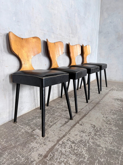 Harold Fieldman Mid Century Bentwood Dining Chairs – Set of Four – view 4