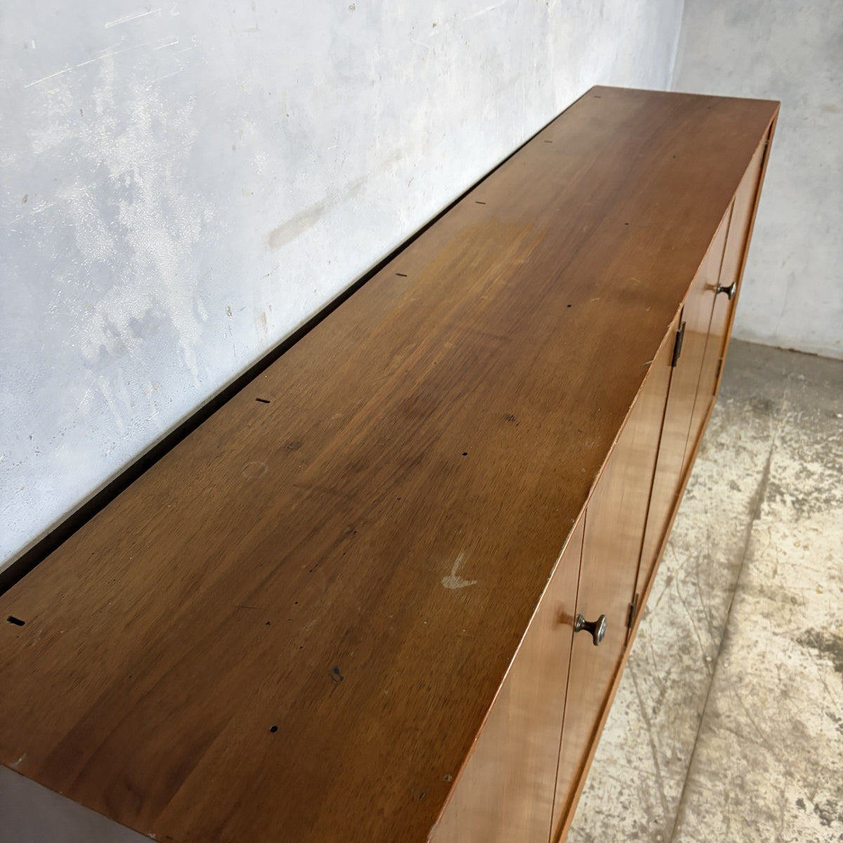 Mid Century Walnut-Finish Slim Sideboard – Gordon Russell Attributed – original photograph 8