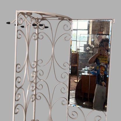 1970s Space Age Metal Hall Stand with Mirror – view 6