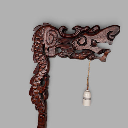 Chinese Carved Dragon Floor Lamp – view 9