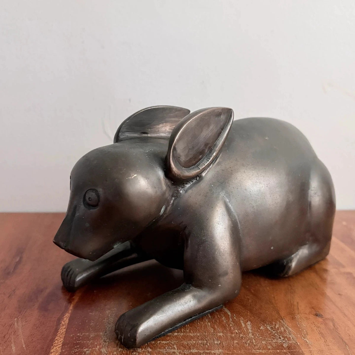 Vintage Bronze Rabbit Sculpture – Freestanding Animal Figure – view 9