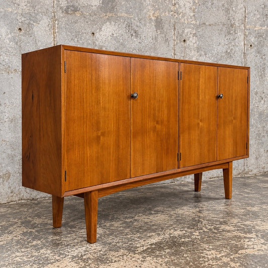 Mid Century Walnut-Finish Slim Sideboard – Gordon Russell Attributed – original photograph 1