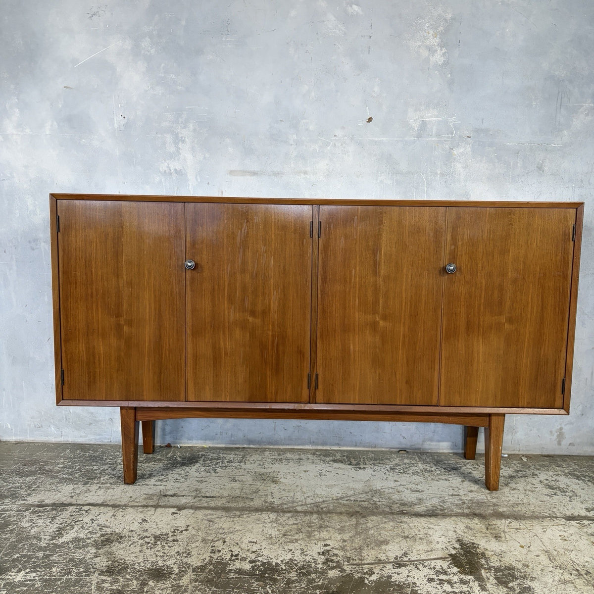 Mid Century Walnut-Finish Slim Sideboard – Gordon Russell Attributed – original photograph 2