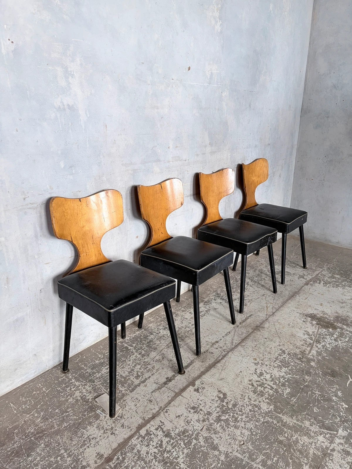 Harold Fieldman Mid Century Bentwood Dining Chairs – Set of Four – view 8