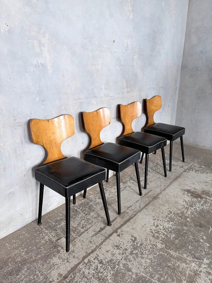 Harold Fieldman Mid Century Bentwood Dining Chairs – Set of Four – view 8