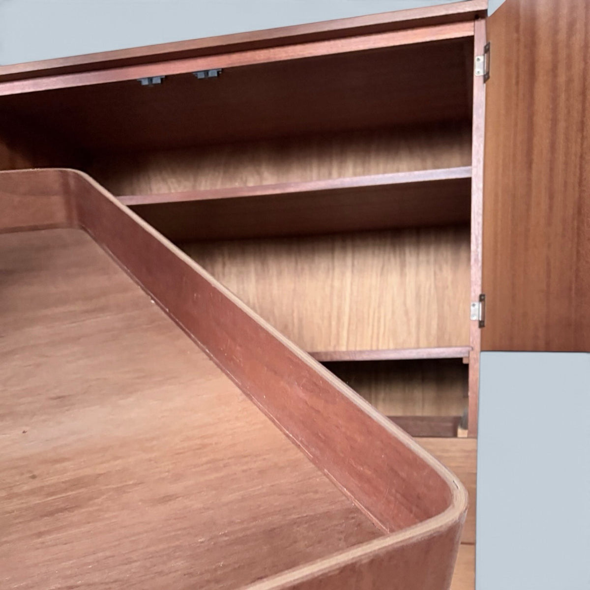Mid Century Schreiber Teak Tallboy Cabinet with Drawers – original photograph 8