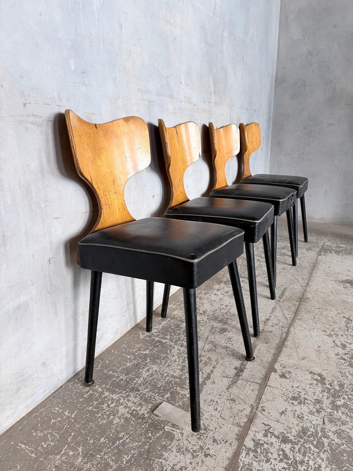 Harold Fieldman Mid Century Bentwood Dining Chairs – Set of Four – view 7
