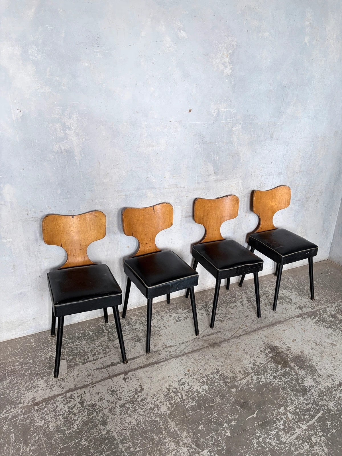 Harold Fieldman Mid Century Bentwood Dining Chairs – Set of Four – view 3
