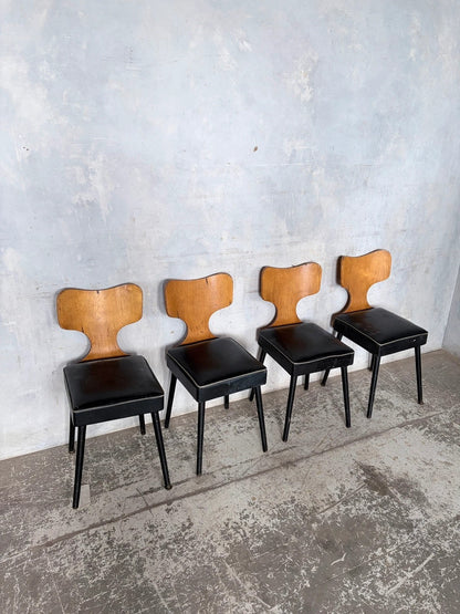 Harold Fieldman Mid Century Bentwood Dining Chairs – Set of Four – view 3