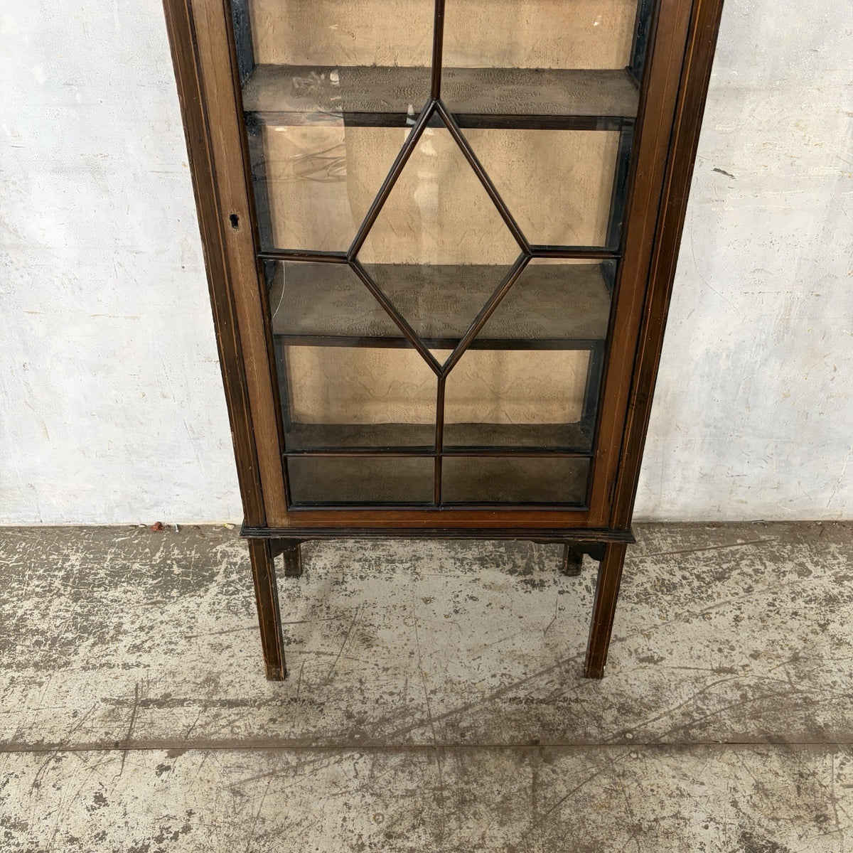 Antique Edwardian Mahogany-Toned Glazed Display Cabinet – original photograph 8