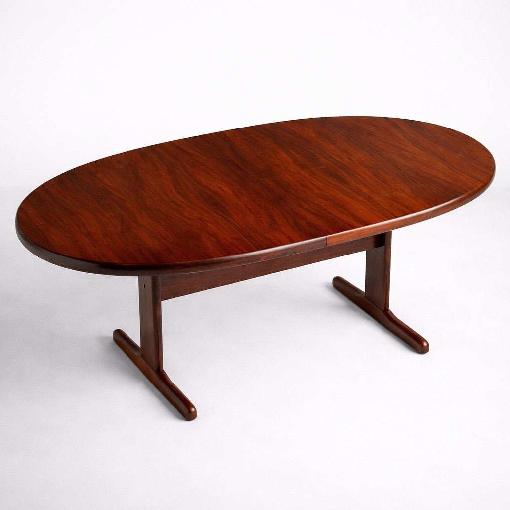 Skovby Danish Rosewood Oval Extending Dining Table – original photograph 8