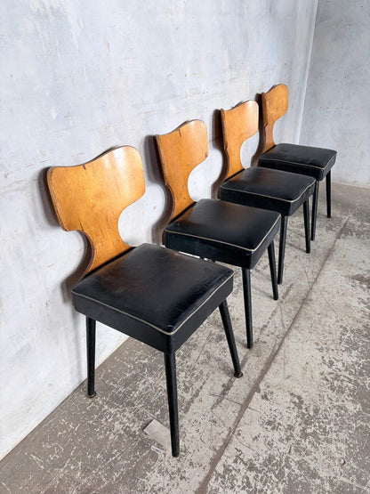 Harold Fieldman Mid Century Bentwood Dining Chairs – Set of Four – view 6