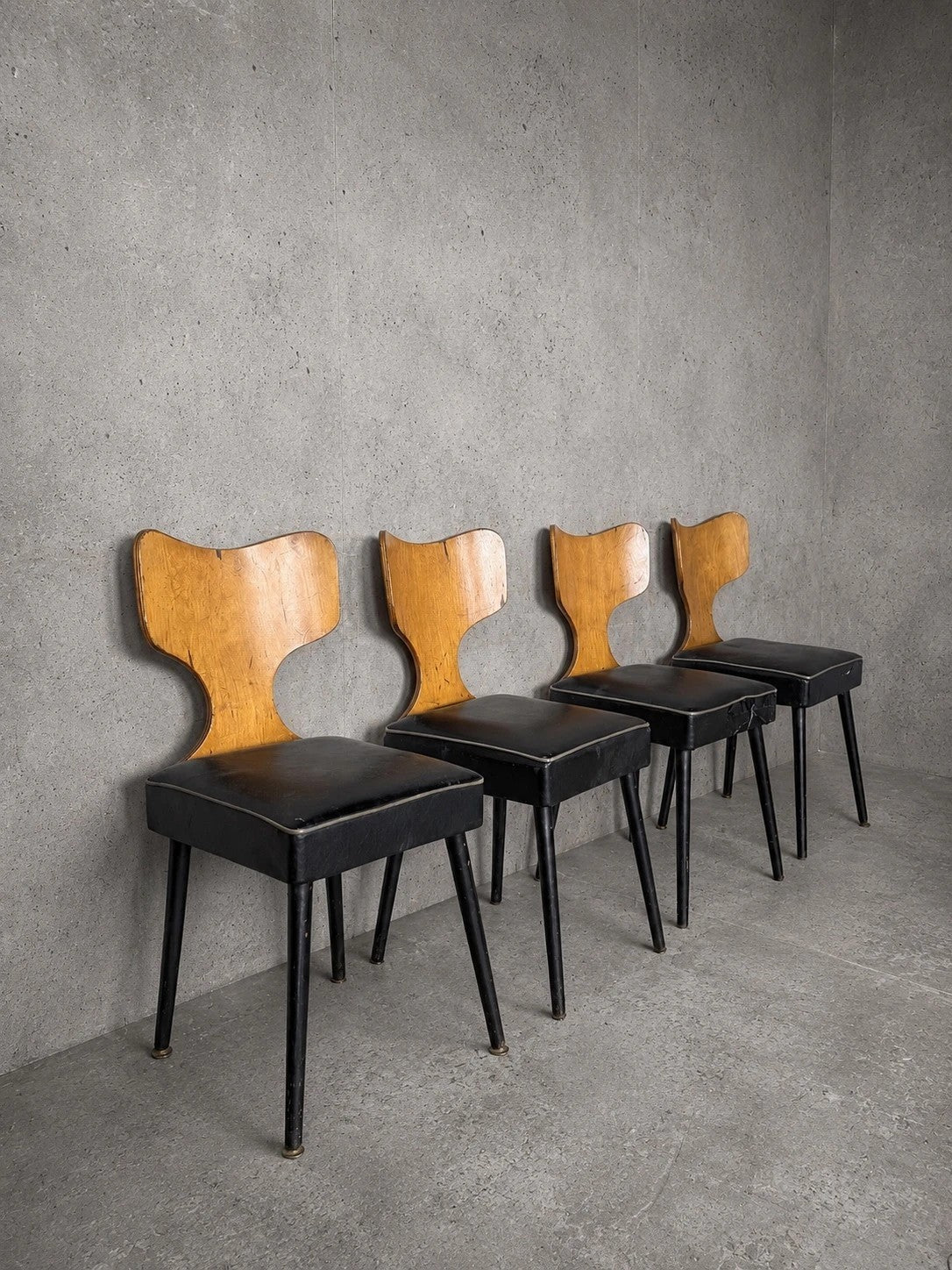 Harold Fieldman Mid Century Bentwood Dining Chairs – Set of Four – view 2